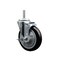Service Caster 5 Inch Black Polyurethane Wheel Swivel 58 Inch Threaded Stem Caster with Brake SCC SCC-TS20S514-PPUB-BLK-TLB-58212 - alternate 1